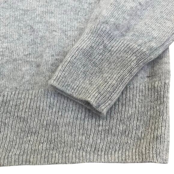 NakedCashmere Sz S Rolled V-neck Relaxed Sweater Heather Gray 100% Cashmere - Picture 10 of 16